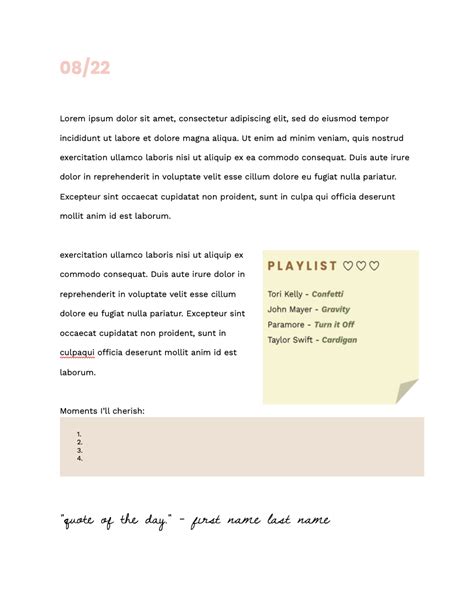 Digital Notes <strong>Template</strong> - <strong>Google Doc</strong>. . Aesthetic google docs templates tumblr